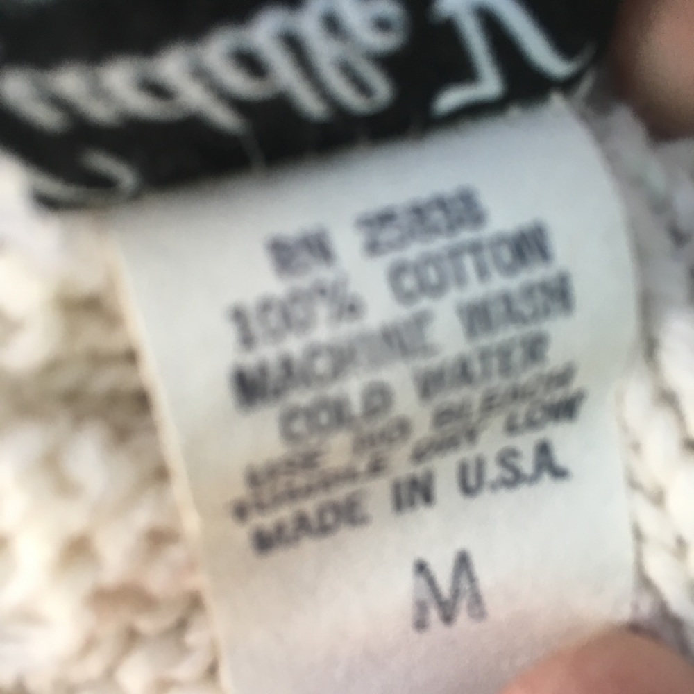 Vintage Cream Cable Knit Sweater Sz Medium - Picture 5 of 6